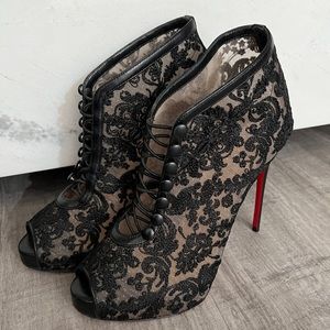 Christian Louboutin Dentelle Comtesse Lace Boots